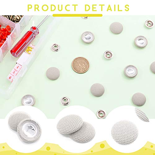 Mardatt 152Pcs Car Headliner Repair Kit with Headliner Repair Button Auto Roof Repair Snap Rivets and Installation Tool for Fixing Car Interior Ceiling Sagging Headliner for All Cars (Gray) - Image 4