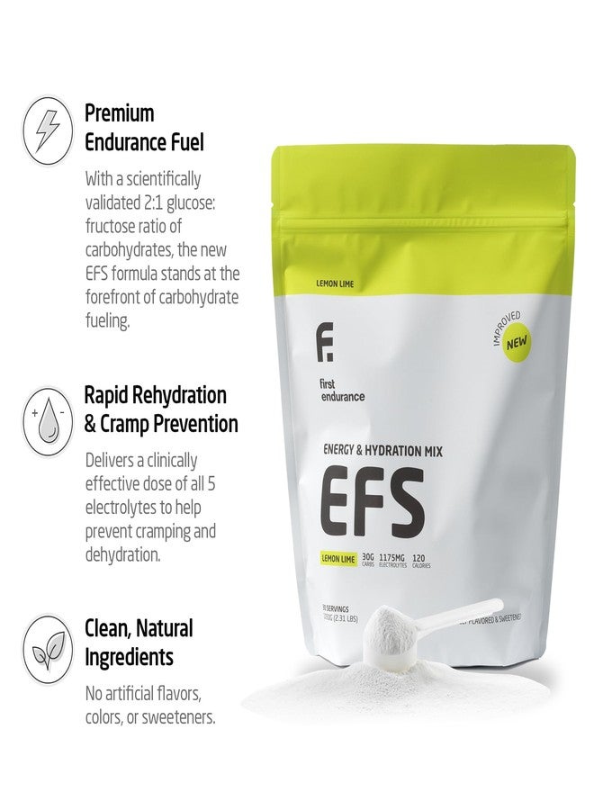 FIRST ENDURANCE EFS Hydration & Endurance Drink Mix - Premium Carbohydrates for Energy & Performance, Electrolytes for Rapid Rehydration & Running, Cycling and Triathlon Nutrition | Isotonic Energy Fuel | Lemon-Lime - Image 2