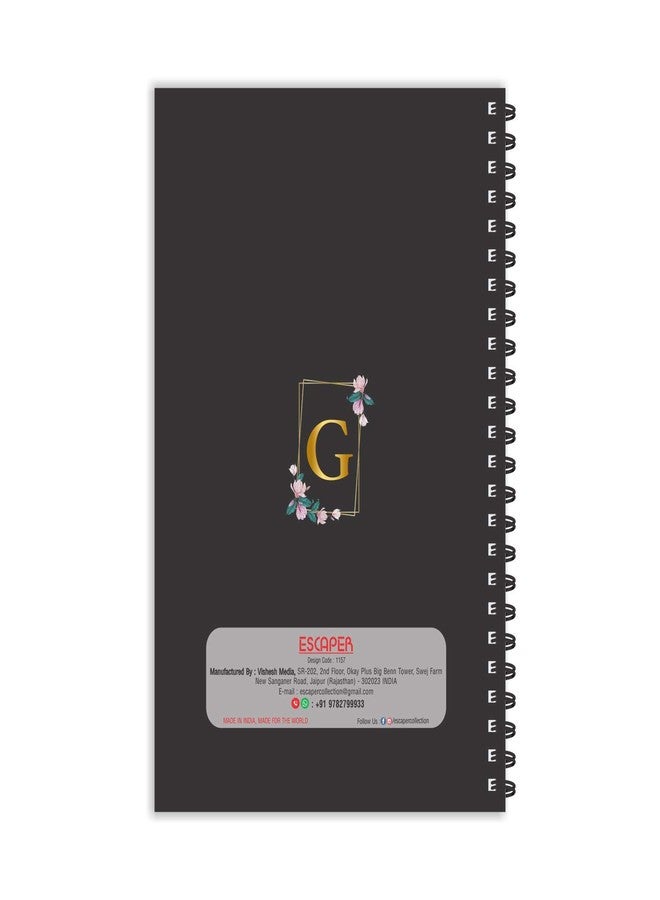 ESCAPER مفكرة إسكيبر بحرف G (مقاس A5 - مسطرة)، مفكرة بحرف G، مفكرة أبجدية G، مفكرة يوميات، مفكرة للأولاد، مفكرة للبنات، مفكرة للأطفال، مفكرة للمكتب، مفكرة كهدية - Image 2