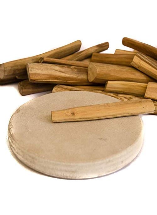 ANAWARIYAS ANAWARIYAS Sandalwood Rubbing Stone chakla Pata with White Sandalwood Stick Natural Sandalwood Pata Board with Chandan Stick for Puja Tilak Face 1 Board with 1 White Stick  - Image 5
