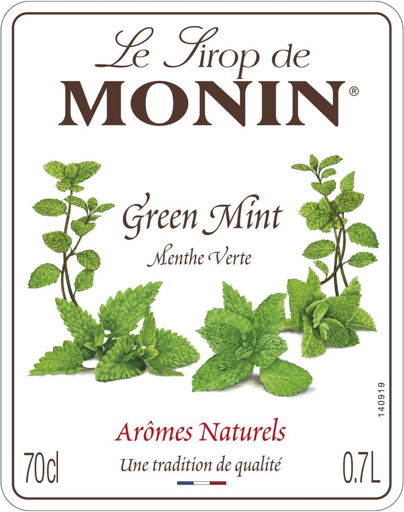 Monin Green Mint Syrup 700ml - Image 3