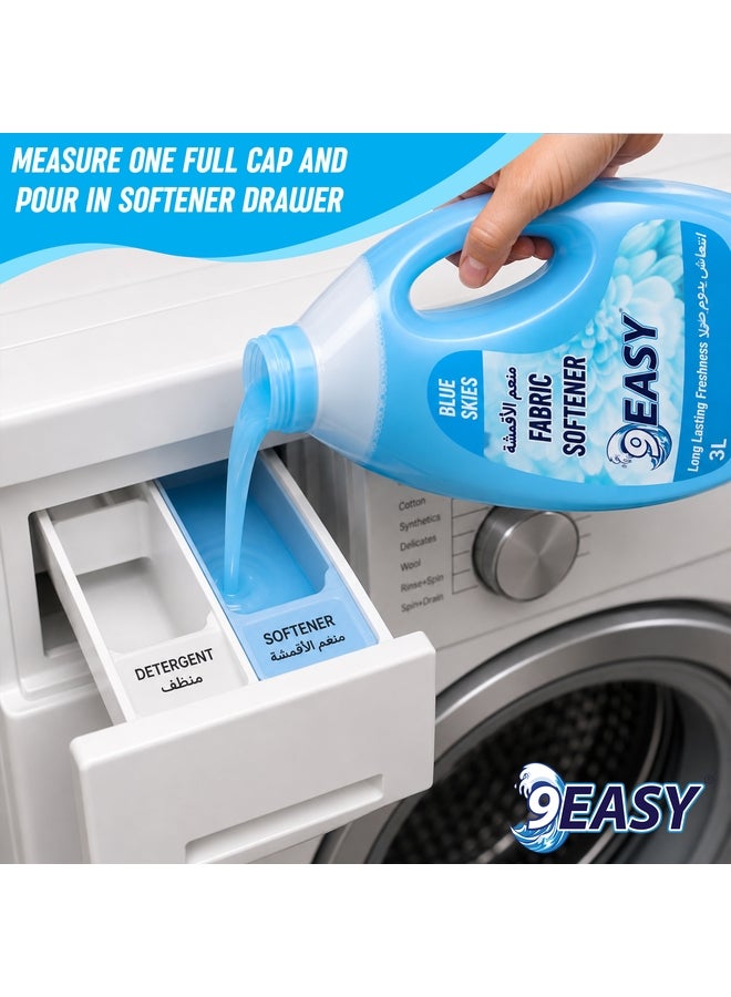 9EASY Fabric Softener - Blue, 3L - Image 2