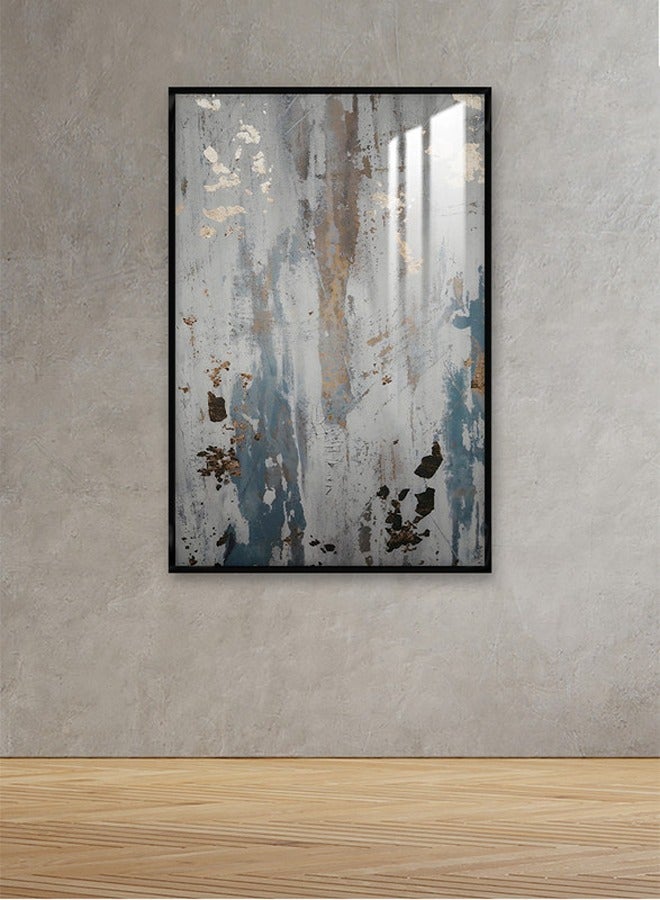 ماركتنا لوحة جدارية120×80سم مع برواز أسود وطبقة اكريلك شفاف بتصميم تجريدي - Image 1