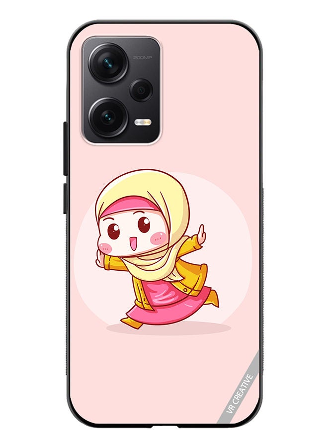 VR CREATIVE Protective Case Cover For Xiaomi Redmi Note 12 Discovery Cute Lady In Hijab Design Multicolour - Image 1
