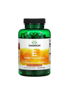 SWANSON Vitamin E Mixed Tocopherols, 400 IU (268 mg), 250 Softgels 