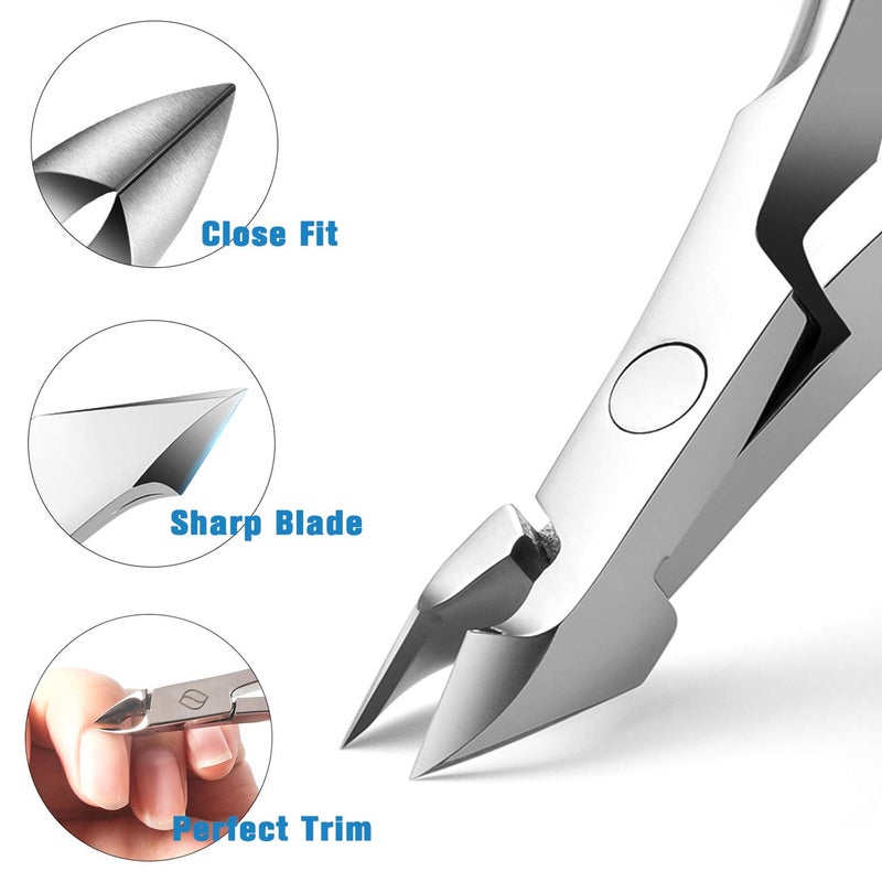 FERYES Cuticle Clipper Professional Manicure and Pedicure Cuticle Remover Tools, Medical Grade Stainless Steel Cutial Cutter, 6mm Jaw- 1 Piece (Silver) - Image 4