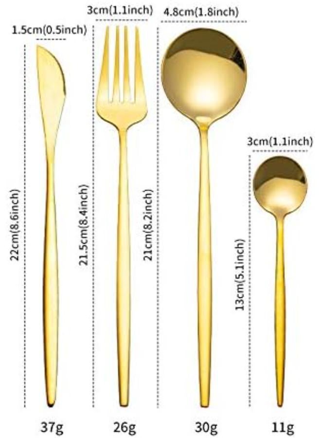 24 Piece Stainless Steel Dinnerware Set Kitchen Fork Set Knife Fork Spoon Tableware Minimalist Silver - Image 3
