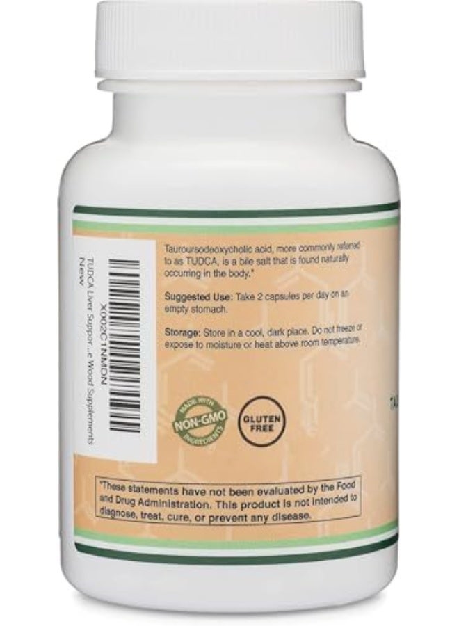 Double Wood Supplements Double Wood TUDCA 500 mg – Tauroursodeoxycholic Acid Dietary Supplement – 60 Capsules - Image 5