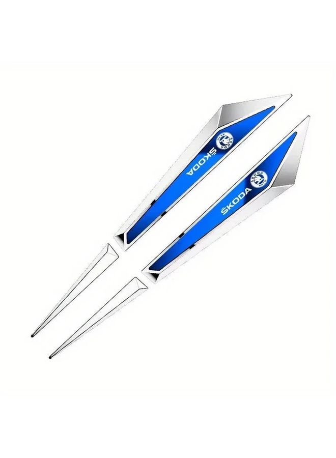 2 Pcs Silvery Car Badge Side Door Fender Sticker Metal Vehicle Decoration Accessories - Image 4