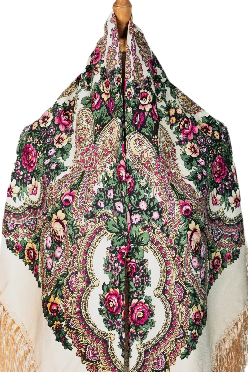 D'Daniela Lyubov Women's Eastern European Cotton Tassel Shawl