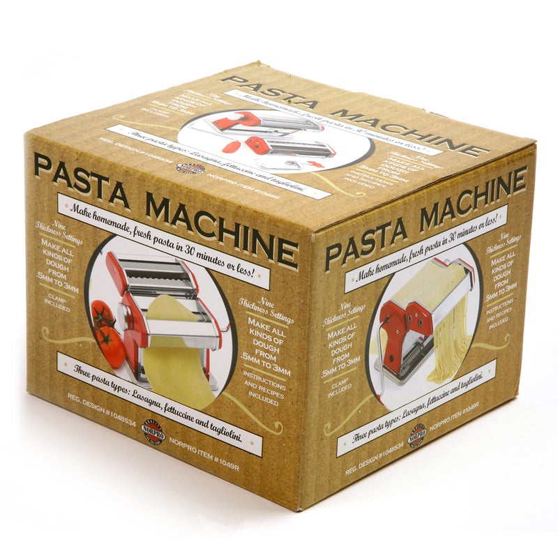 نور برو ماكينة صنع المعكرونة نوربرو 1049R فضي/أحمر - Image 4