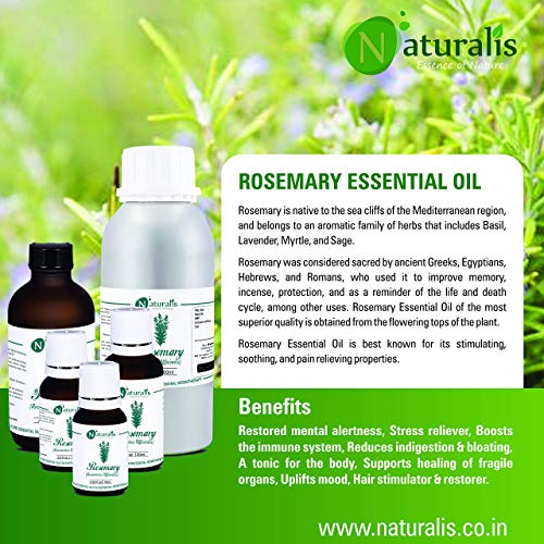 Naturalis Essence of Nature Rosemary Essential Oil for Skin, Muscle & Joints, Anti-Dandruff, Hair Conditioner, Pure & Natural Therapeutic Grade - 30ml - Image 4