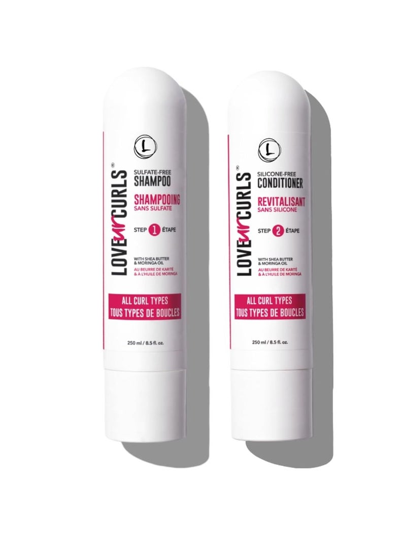 Love Ur Curls - Love Ur Curls Shampoo and Conditioner, Moisturizing and Scalp Cleansing for Curly, Wavy, or Kinky Coily Hair, Vegan and Silicone Free - Image 1