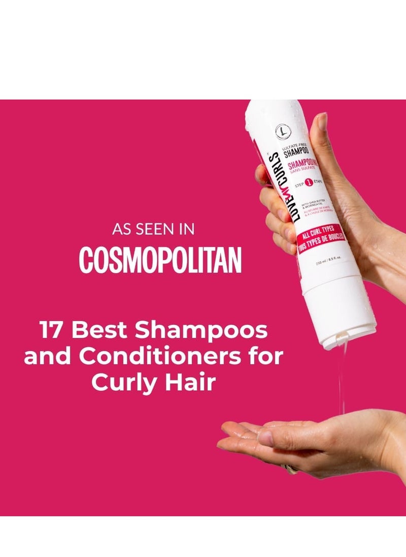 Love Ur Curls - Love Ur Curls Shampoo and Conditioner, Moisturizing and Scalp Cleansing for Curly, Wavy, or Kinky Coily Hair, Vegan and Silicone Free - Image 1