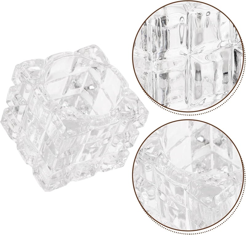 Healeved Nail Art Tool Storage Box Glass Monomer Dish Dappen Dish for Nails Stylish and Functional Storage Cup - Image 3