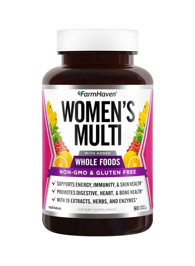 FarmHaven Multivitamin For Women ; 22 Essential Nutrients Fruits & Veggies Womens Multivitamin ; Whole Food Multivitamin Boosts Energy Immune Heart Health ; Womens Daily Vitamins 90 Capsules - Image 1