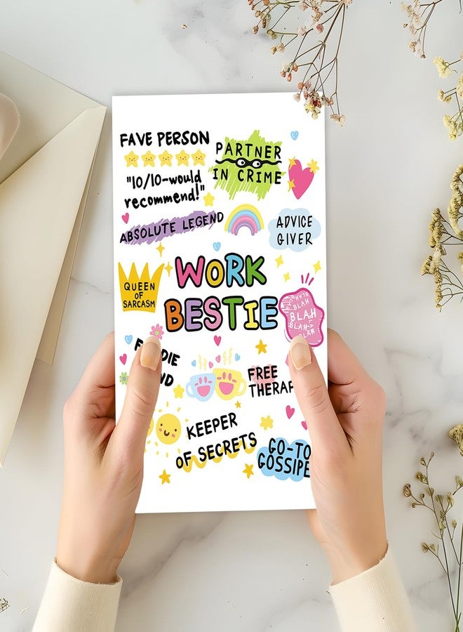 FANCYLUCKY Work Bestie Definition Card: Funny Leaving or Birthday Card for Coworker Colleague - Image 5