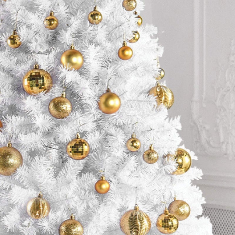 Prextex PREXTEX Christmas Ball Tree Ornaments - Gold Ornaments for Christmas Tree - Gold Christmas Ornaments for Holiday  Wreath & Party Decorations (36 pcs - Small  Medium  Large) Shatterproof  - Image 5