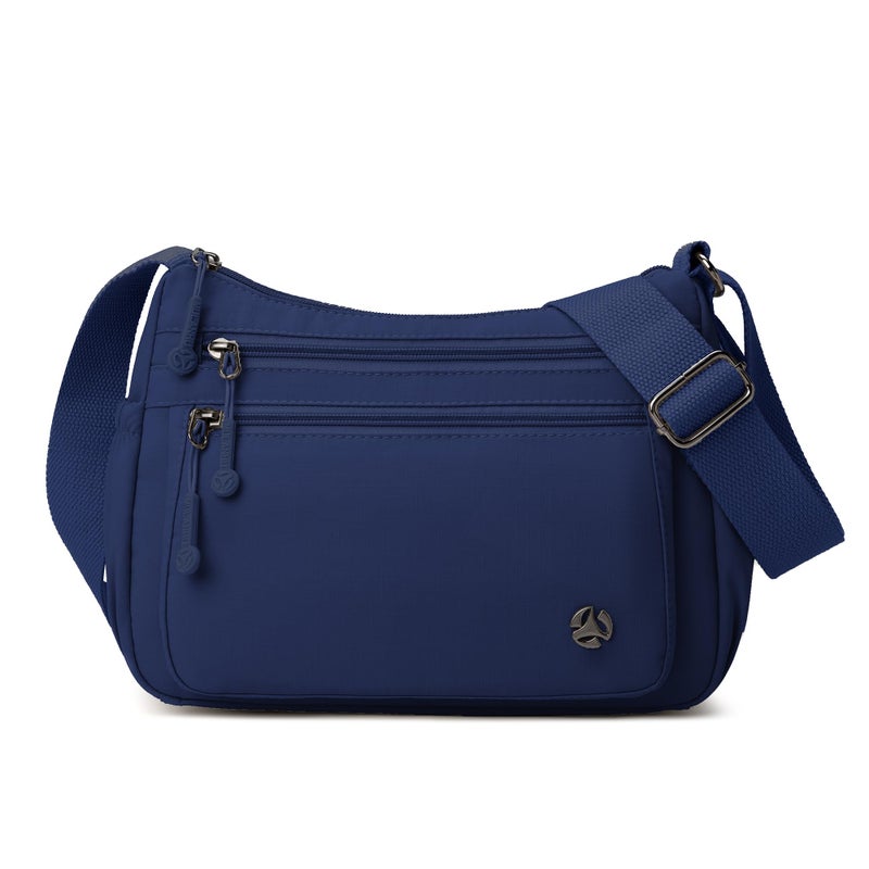 Pealwel Casual Crossbody Bag with Anti Theft Pocket - Women Lightweight Water-Resistant Purse Bag (Navy Blue) - Image 1