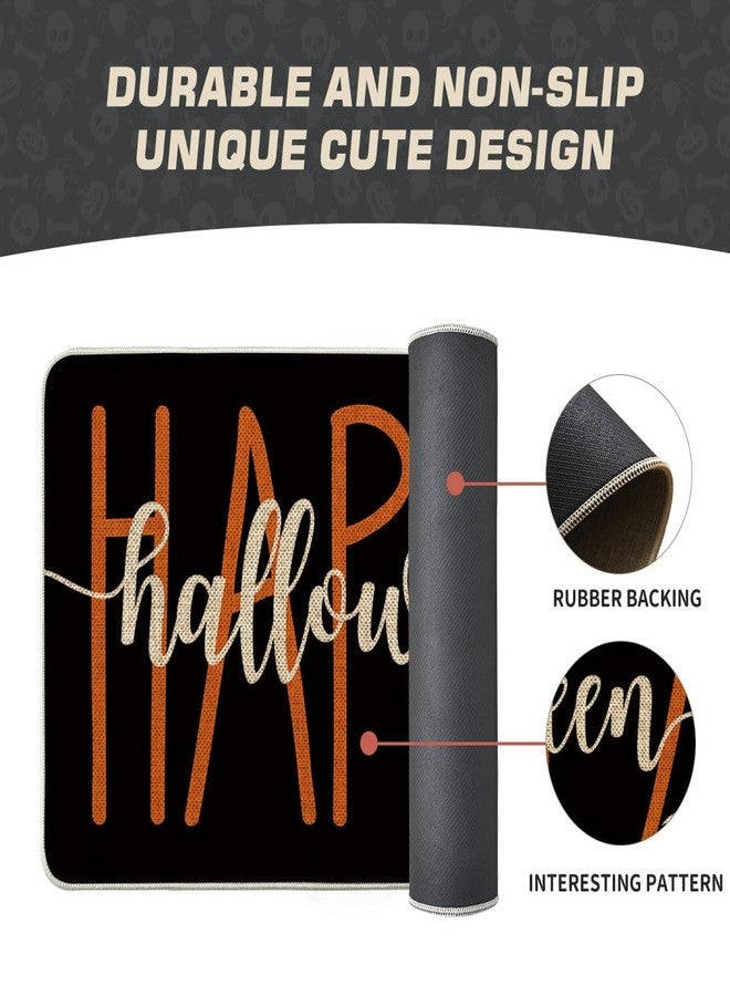 Artoid Mode Bats Happy Black Halloween Decorative Doormat, Seasonal Low-Profile Floor Switch Mat for Indoor Outdoor 17x29 Inch - Image 5