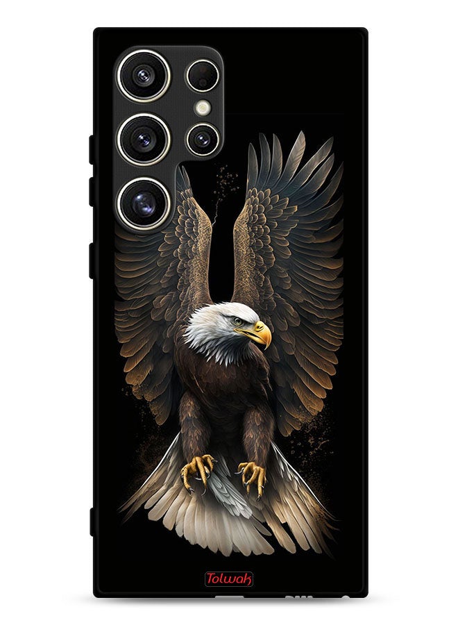 Tolwak Samsung Galaxy S24 Ultra 5G Protective Case Cover Eagle Spread Wings - Image 1