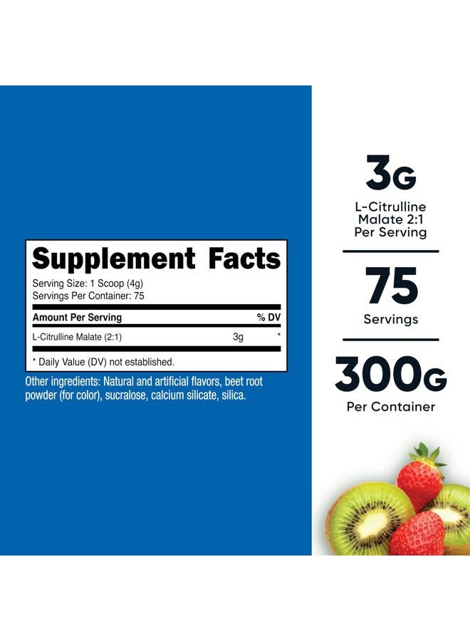Nutricost L-Citrulline Malate 2:1 300 Gram Strawberry Kiwi - Image 2