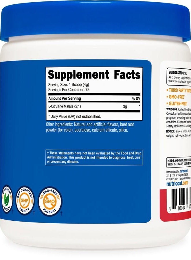Nutricost L-Citrulline Malate 2:1 300 Gram Strawberry Kiwi - Image 5