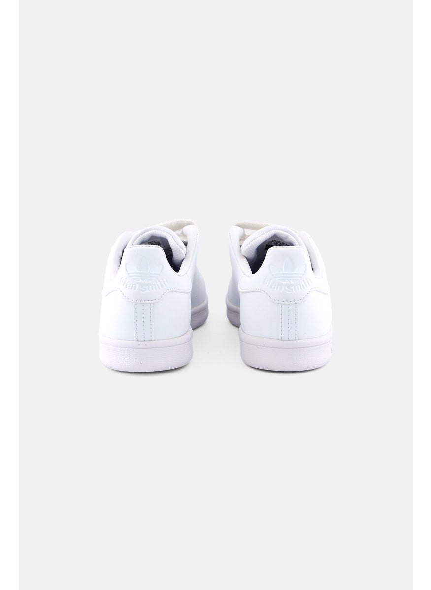adidas Originals Kids Boy Stan Smith Velcro Shoes, White  - Image 4