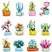 Qinline 24 Pack Easter Gifts for Kids 612 Succulents Flower Bouquets Building Blocks with Gift Cards for School Boy Girl Class Easter Egg Fillers Party Favors Exchange Gift Goodie Bag Basket Stuffers - Image 2