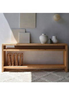 Art Wood Console Tables 29x120x65 Cm-Light Brown 