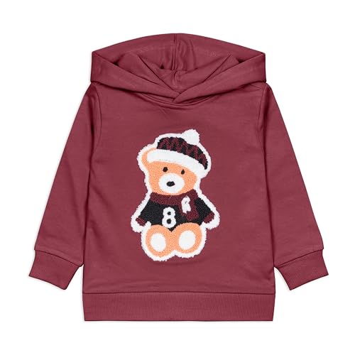 ARIEL Kids Cotton Fleece Full Sleeve Hoodie Sweatshirt & Sweatpant Clothing Set for Boys and Girls (TED8BURGUNDY_5-6 years) - Image 5