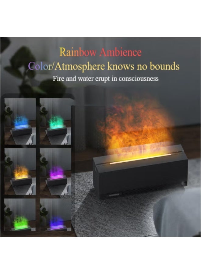 general Colorful 3D Simulation Flame Aromatherapy Diffuser - Desktop Silent Fireplace Atmosphere Lamp & Air Humidifier - Image 1