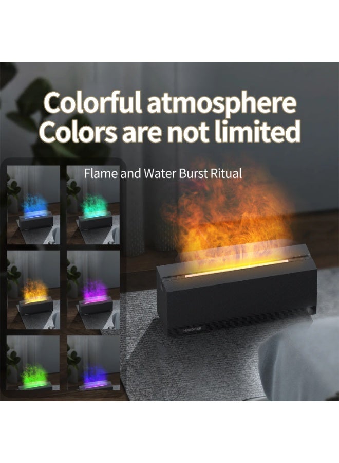 عام محاكاة لون لهب البخور آلة سطح المكتب كتم الناشر الموقد 3D مصباح الهواء الجوي الترطيب - Image 1