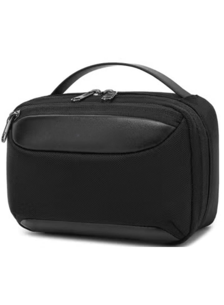 بوزو منظم ملحقات السفر لحفظ الأغراض الشخصية مثل الهاتف المحمول وبطاقة الهوية والأموال باللون الأسود - Image 1