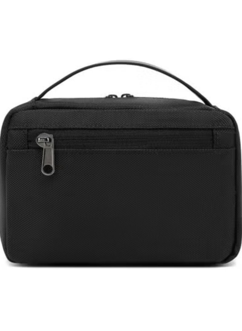 بوزو منظم ملحقات السفر لحفظ الأغراض الشخصية مثل الهاتف المحمول وبطاقة الهوية والأموال باللون الأسود - Image 3