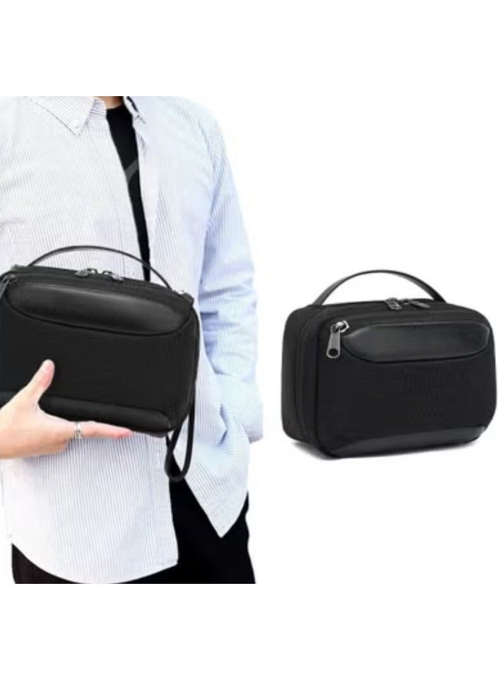 بوزو منظم ملحقات السفر لحفظ الأغراض الشخصية مثل الهاتف المحمول وبطاقة الهوية والأموال باللون الأسود - Image 4