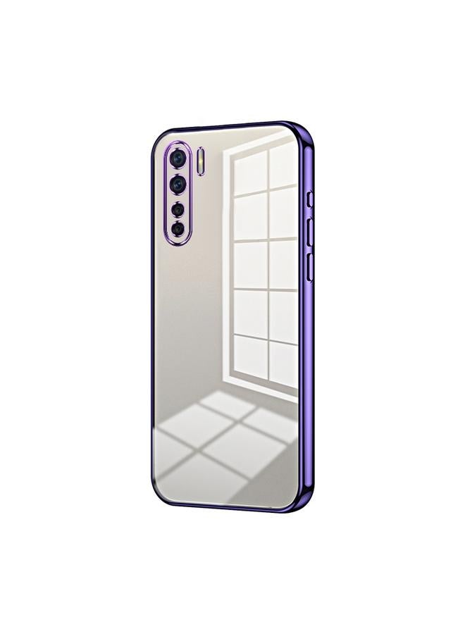 اس-توب جراب لهاتف OPPO A91، جراب شفاف بفتحة دقيقة - Image 1