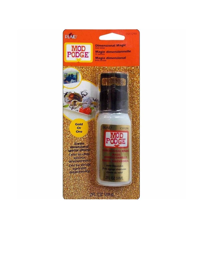 Mod Podge Mod Podge Gold Glitter Dimensional Magic 2oz  - Image 2