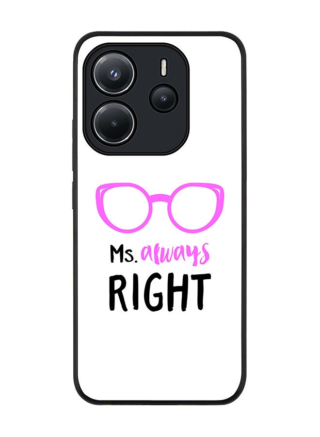 Stylizedd For Xiaomi Redmi Note 14 4G 4G Case,Slim fit Camera Protection, Shockproof Thin Phone cover  - Ms. Always Right - Image 1