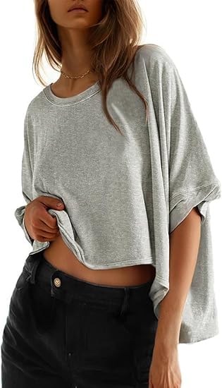 Dokotoo Womens T Shirts Summer Shirts Womens Plus Size Crop Tops Trendy Cute Ladies Clothing Fashion 2026 Spring Outfits Clothes Workout Oversized Tshirts Casual Women Blouses Beach Graphic Tees - Image 1