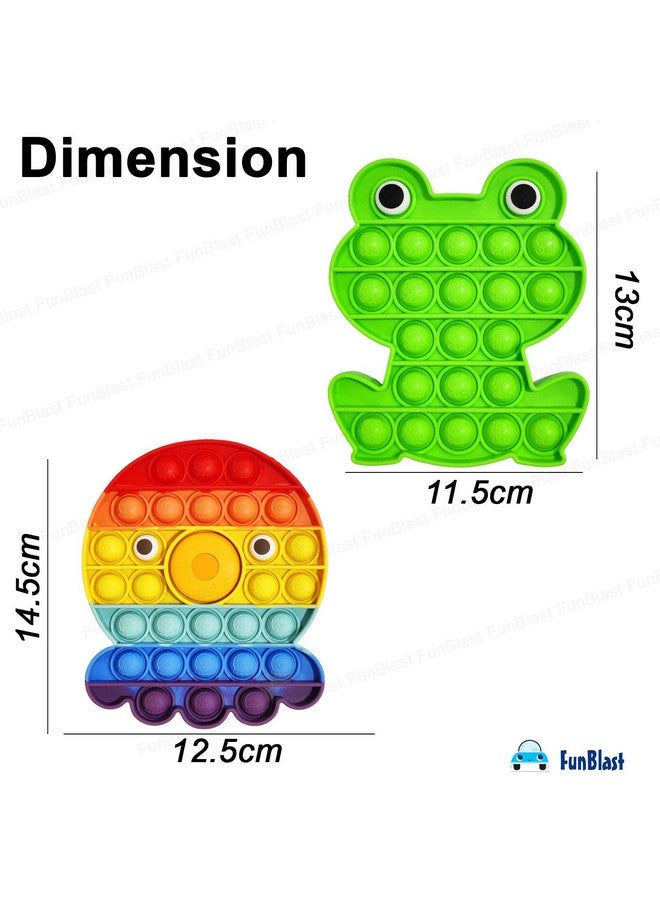 فنبلاست لعبة بوب إت من فن بلاست - بوب إت، بوب إت للأطفال، لعبة بوب إت، ألعاب بوب إت للأطفال، لعبة بوب إت فيدجيت على شكل أخطبوط مع ضفدع للأطفال، لعبة بوب إت فيدجيت، بوب إت كبيرة، بوب إت للبنات (عبوة من قطعتين) - Image 3
