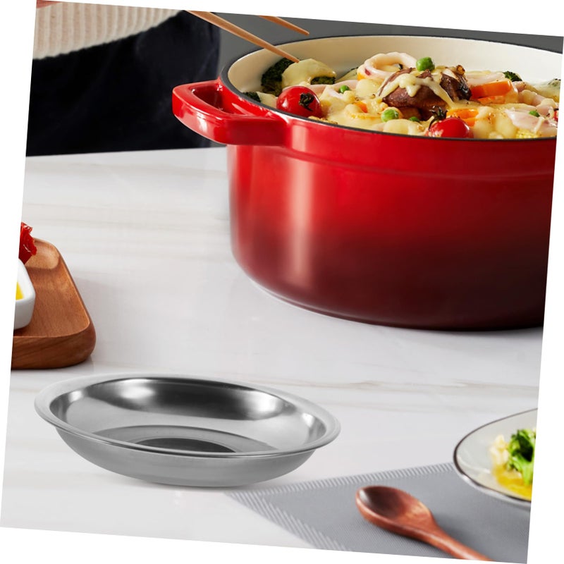 Stainless Steel Condiment Dishes Round Seasoning Plates 10pcs Set For Home And Restaurant - Image 5
