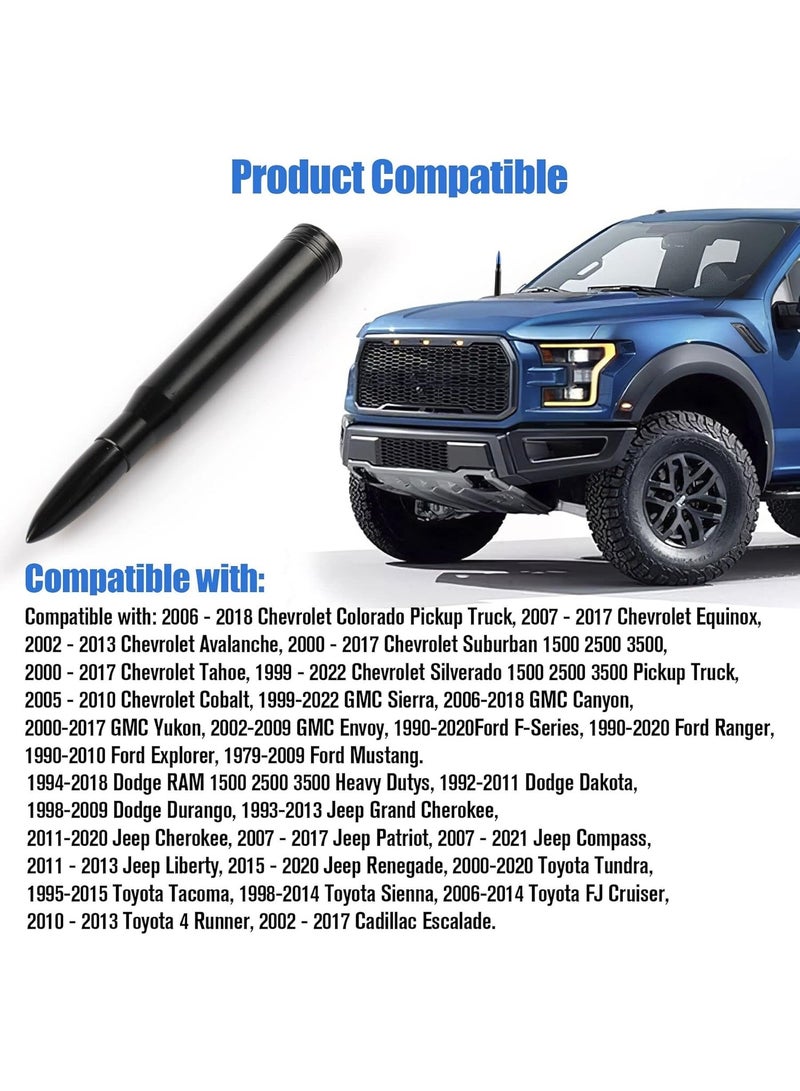 Universal Car Antenna Replacement Compatible with Ford, Dodge, Chevrolet, GMC, Jeep, Toyota Truck Replacement Antenna - Made of Rugged Billet and Aluminum, Car Accessories - Image 5