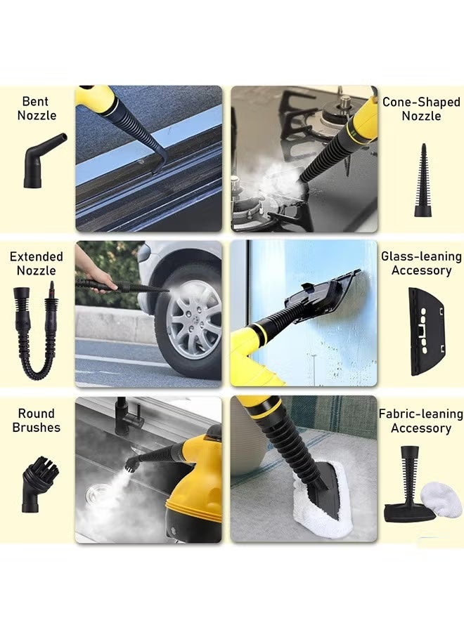 MOSH ortable Handheld Steam Cleaner 1000w Multifunctional High Temperature With 9 Pieces Accessories Suitable For Kitchen Sofa Bathroom Window - Image 5