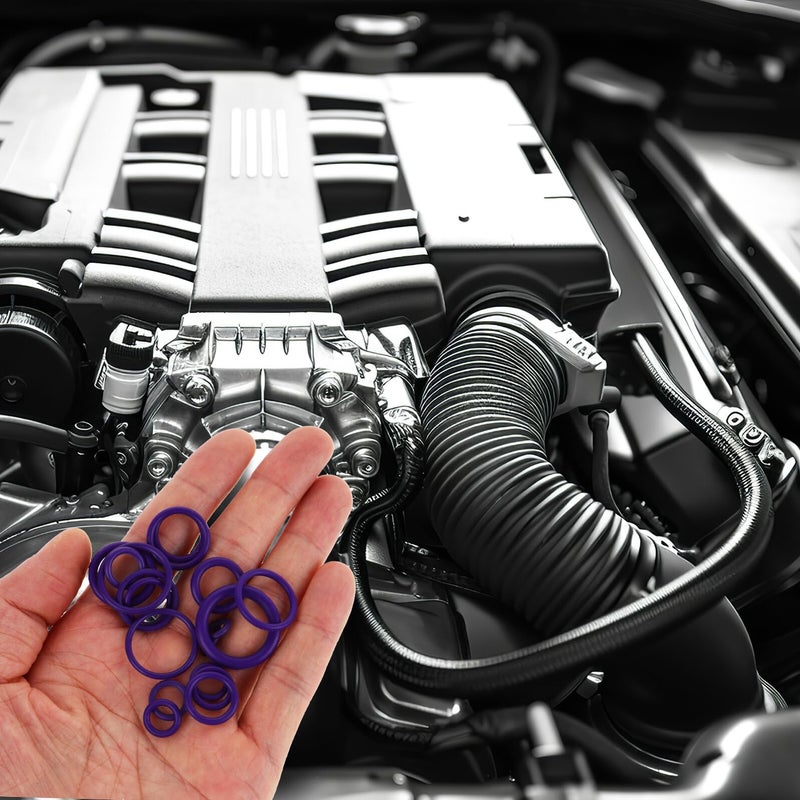 270 Pcs Violet Rubber O Ring Kit For Car Air Conditioner Compressor Seal And AC Leak Repair - Image 5