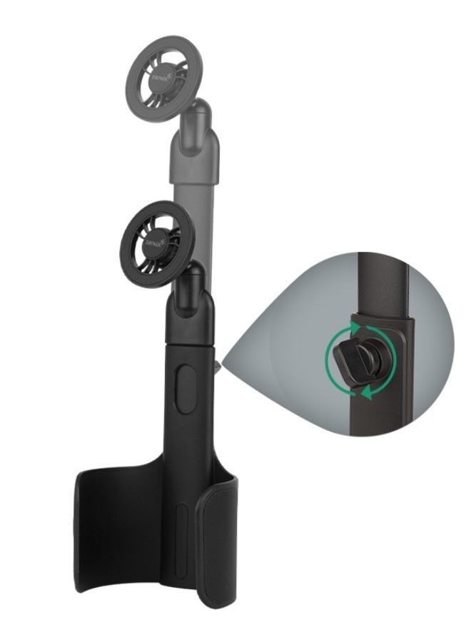 تكنال حامل جوال مغناطيسي للسيارة من Tiknal – بتثبيت في حامل الأكواب وذراع قابل للتعديل 360° - Image 5