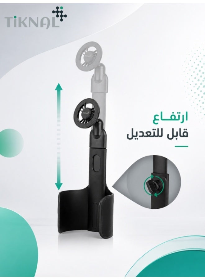 TIKNAL Magnetic Car Phone Holder from Tiknal – Cup Holder Mount with 360° Adjustable Arm - Image 2