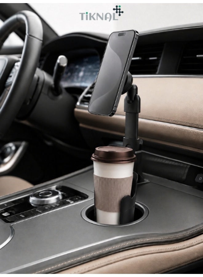 TIKNAL Magnetic Car Phone Holder from Tiknal – Cup Holder Mount with 360° Adjustable Arm - Image 4