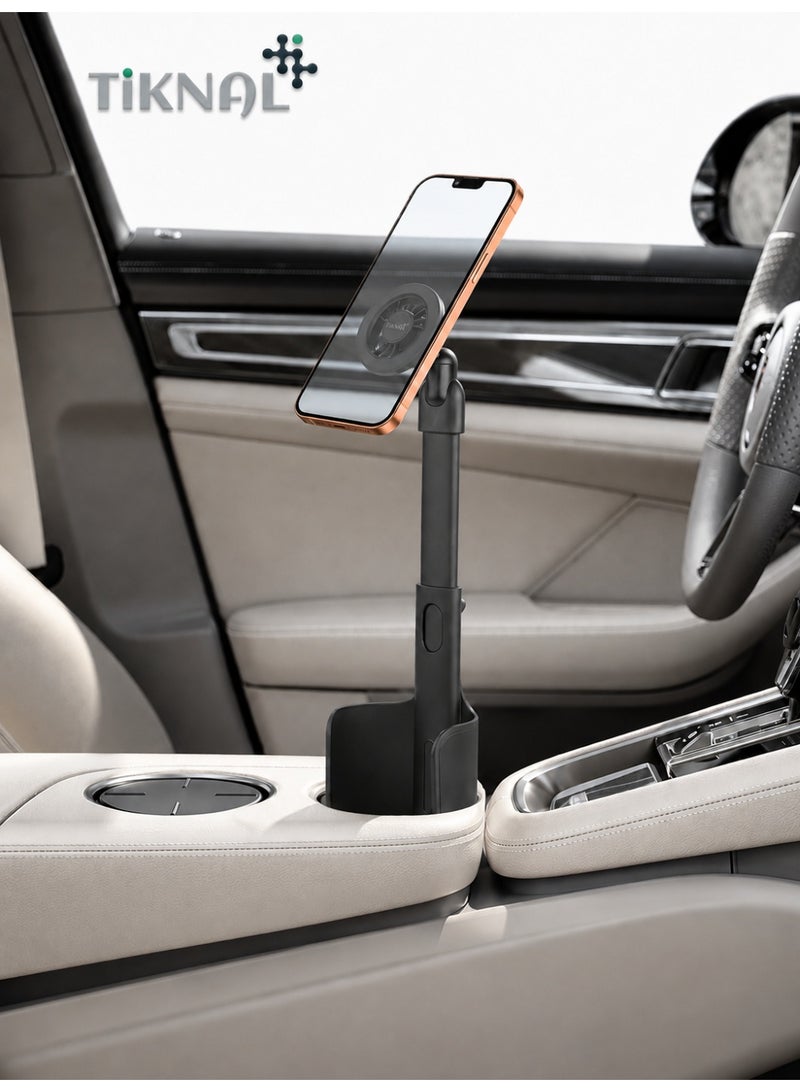 TIKNAL Magnetic Car Phone Holder from Tiknal – Cup Holder Mount with 360° Adjustable Arm - Image 1