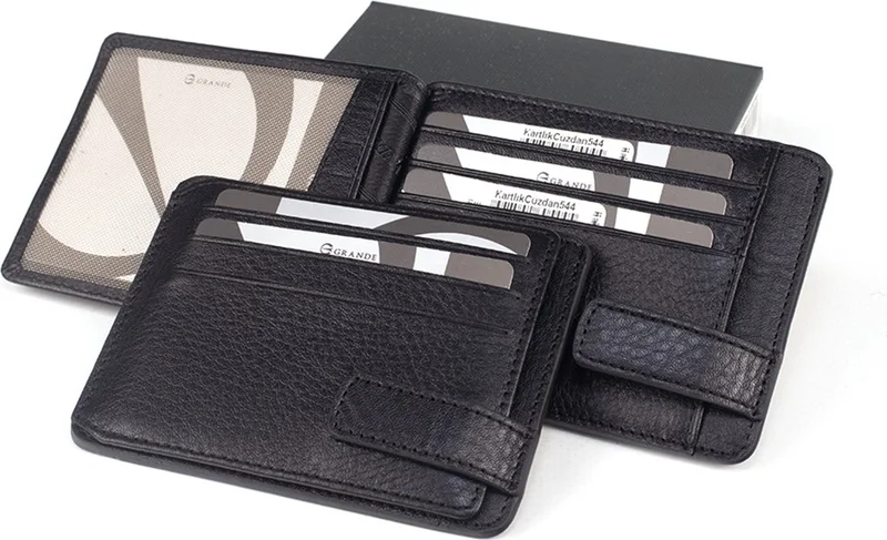 غراندي 544 Magnetic Leather Card Holder/Wallet